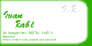 ivan rabl business card